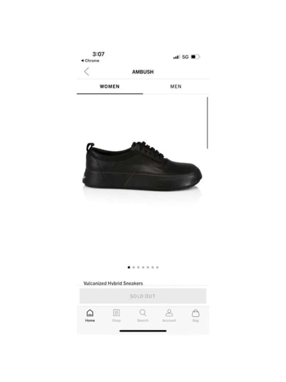 Ambush Vulcanized Hybrid Sneakers Black Men’s EU 39/US 6